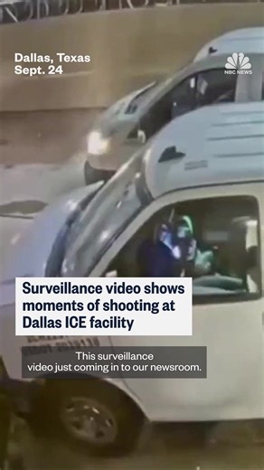 961K views · 10K reactions | Surveillance video shows moments of of shooting at an ICE facility in Dallas. Three detainees were shot at, one person is dead, and two others are in critical condition, according to the DHS. | NBC News | Facebook