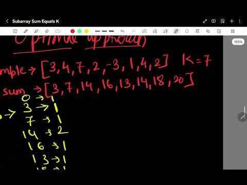 Subarray Sum Equals K - Leetcode 560 - Prefix sum