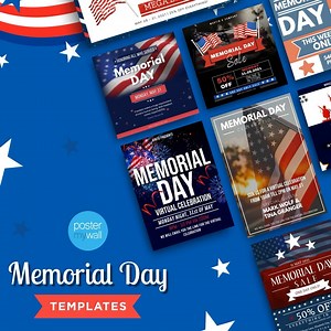 20 reactions | Whether you're promoting Memorial Day sales, backyard barbecues or summer cocktails, we've got a design template for everything!  bit.ly/memorialdaytemplates | PosterMyWall | Facebook