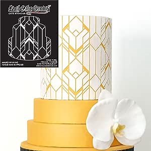 Art Deco Geometric Cake Stencil for Buttercream, Royal Icing or Airbrush