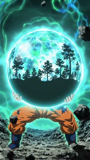 goku using spirit bomb #anime 💣