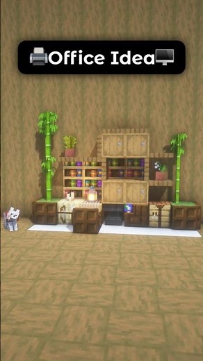 Simple Aesthetic Retro Office Design Idea In Minecraft! 🖨🖥