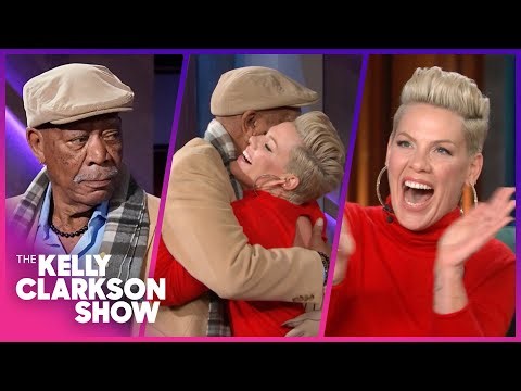 Morgan Freeman Crashes The Kelly Clarkson Show With P!nk!
