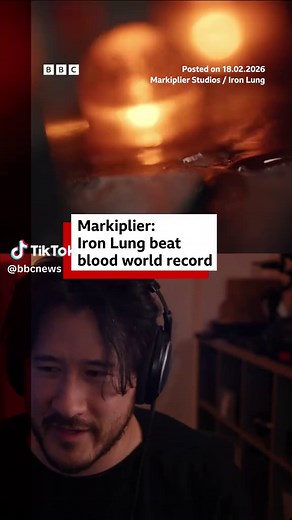 The bloodiest movie ever made? Iron Lung now holds the record, according to streamer and filmmaker Markiplier. #IronLung #Markiplier #BBCNews