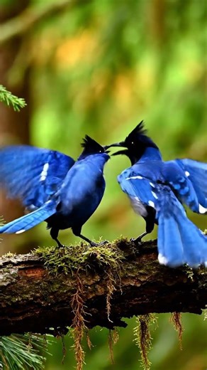 Steller's Jay Showdown: Epic Mid-Air Battle in Aspen, Colorado! 🐦🔥