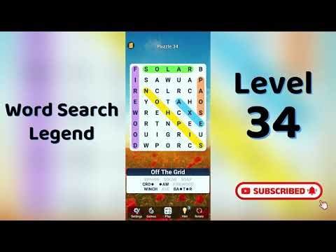 Word Search Legend Level 34 Answers 🔠 | Puzzle Game Answers & Tips | Go Answer
