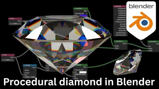 iBlender插件 超真实的钻石材质 Blender 教程