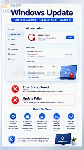 Windows Update Failed? Fix Error Encountered in Windows 11