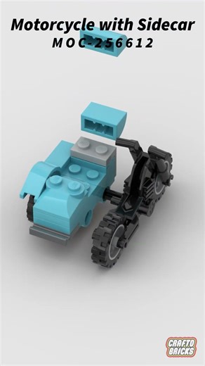 LEGO - Motorcycle With Sidecar - Build Animation Time Lapse