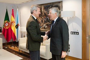 Rueda recuerda al embajador de Portugal en España la importancia de la colaboración institucional para hacer realidad el AVE Vigo-Oporto