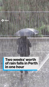 Two weeks' worth of rain falls in Perth in one hour #news #scotland #weather #rain #perth | STV News