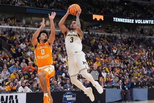 Tennessee dominated by Michigan as season comes to end in Elite Eight