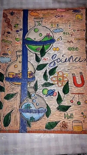 Turning a Boring Notebook into a Science Masterpiece ✨🧡 ✦ ✧ ✩