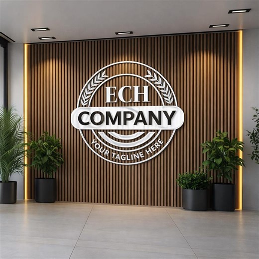 3D Logo Mockup Preview | Office Wall Business Sign Visualization | Channel, Frontlit & Backlit Styles | Design Proof Only - Etsy