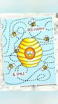 Adorable Flying Bumblebee Card Using A Colorful Life Designs Buzzing Path Stencil