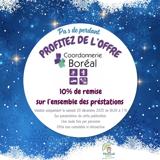 🎄 Vous n’avez pas gagné le cadeau… mais une bonne nouvelle vous attend ! 🎄 👞 Cordonnerie Boréal – Beaurains vous fait tout de même plaisir 🎁 ✨ –10 % de remise sur tout le magasin ✨ 📅 Offre valable exclusivement le Samedi 20 décembre 2025 de 9h30 à 17h C’est le moment d’en profiter pour vos réparations, clés, articles en cuir et entretien de vos chaussures 👢👜🔑 📍 Retrouvez la Cordonnerie Boréal au cœur de Boréal Parc à Beaurains Parce qu’à Boréal Parc, il y a toujours une bonne raison de 