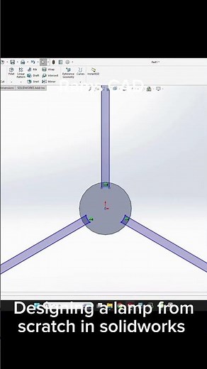 Modern Lamp Design in SolidWorks 💡🔥 | Product Design