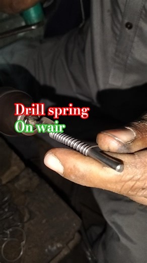 Making a spring on drill machine #short