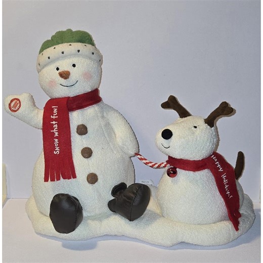 VIDEO Hallmark 2004 Jingle Pals Animated Sings Dances Snowman and Dog Works EUC - Etsy