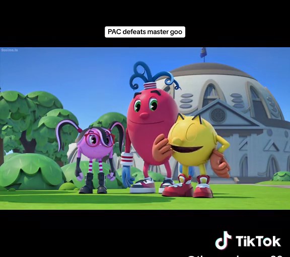 Pac-Man uses his roundness and transforms into a ball to defeat master goo thanks to blinky’s advise #pacman #pacmanandtheghostlyadventures