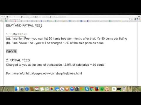 ebay and Paypal Fees Tutorial