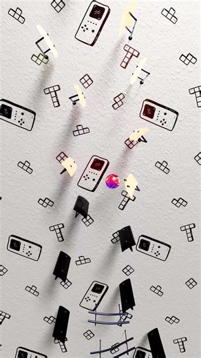 Tetris Theme Song - Satisfying Marble Music 3D 🕹️🧱 #shorts #marblemusic #satisfying