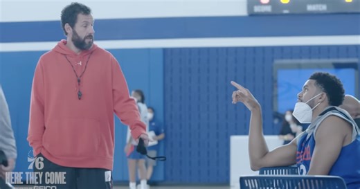 Sixers share behind the scenes footage from making of Adam Sandler's 'Hustle'