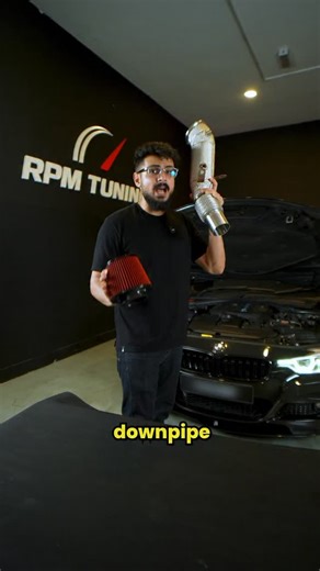 RPM Tuning Cat-less Downpipe with Heatshield Cold-Air Intake = over 30whp proven on Dyno 🚀 Red Line in Dyno Sheet is Factory Map with Our Downpipe Intake Kit, Blue line is with our Custom Stage 2 Map 🚀 | RPM Tuning