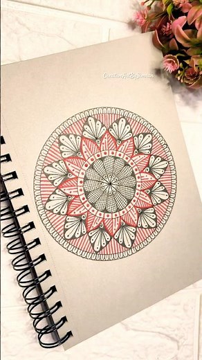 Easy way to draw mandala art for beginners❤️✨#art #mandalaart #mandaladesign #drawing #ytshorts