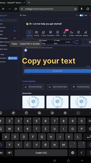 Free NoteGPT: Summarize & Chart Long Texts Fast!