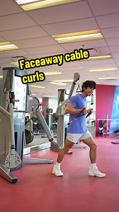 Faceaway cable curls from below – proper form to bias biceps