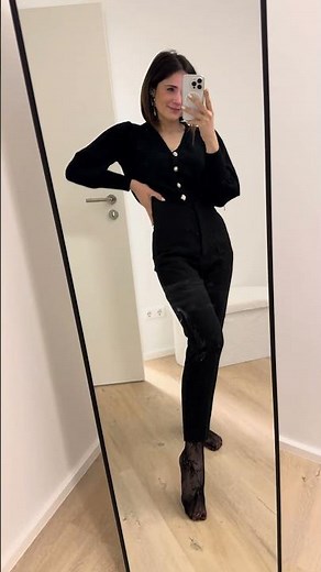 Edgy Chic: Styling a Black Knit and Mesh Outfit (featuring Calzedonia Tights!)