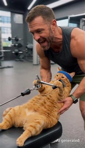 Your Gym Trainer Be Like 😭🐱#shorts #funnycat