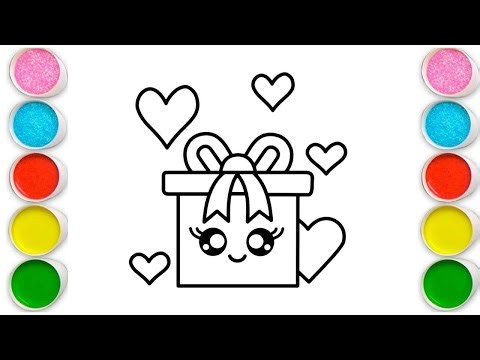 IMG Gift Box Drawing, Painting & Coloring For Kids and Toddlers_ Easy Art
