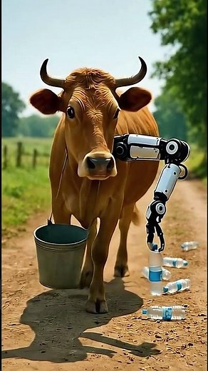 This AI Robot Cow is Saving the Planet 😂 #ai