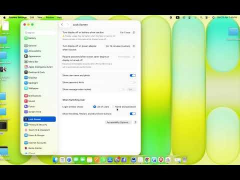 MacBook Neo: How to Change Switching User Window on lock screen
