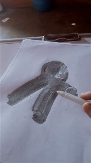 realistic hand gripper 💪 art🖌️#shots# sketch with sunil