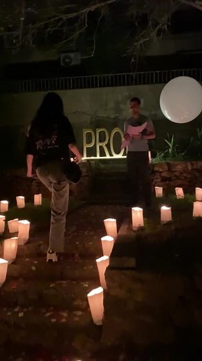 Romantic Prom Proposal Ideas with Candles