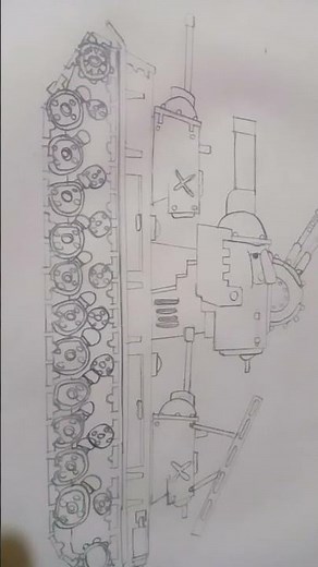 Home animation tank KV-6 tank drawing #shorts