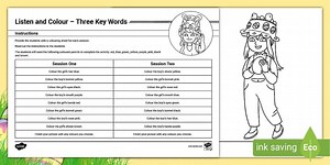Easter Listen and Colour Three Key Word Activities