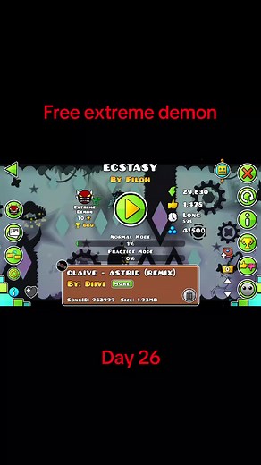Free Extreme Demon Challenge in Geometry Dash