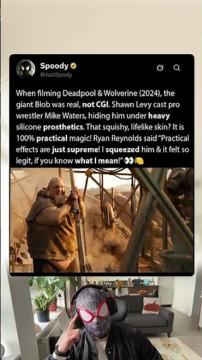 When filming Deadpool & Wolverine (2024), Ryan Reynolds squeezed it because