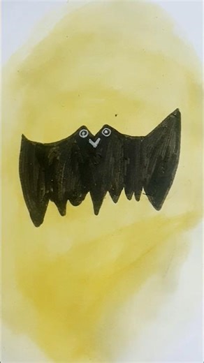 How to Draw a Black Bat Step by Step 🦇 | Easy Bat Drawing for Beginners