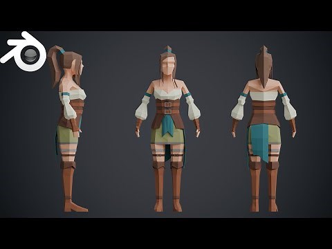 How to Make Low Poly Character in Blender - 3D Tutorial for Beginners