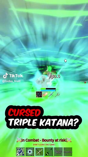 Cursed Triple Katana in Blox Fruits Gameplay