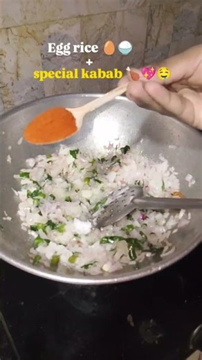 egg rice+special kabab 🍗#shorts