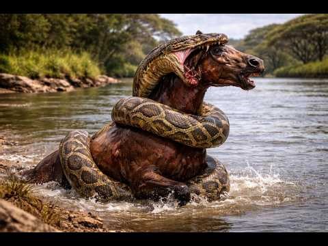 Heroic Rescue Team Saves Horse from Giant Anaconda | Vanguard Animal Rescues