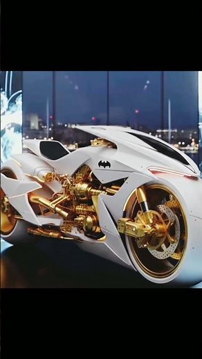⚡White & Gold FUTURE Batcycle 😱 Unreal Concept Motorcycle from the Future! 🦇✨
