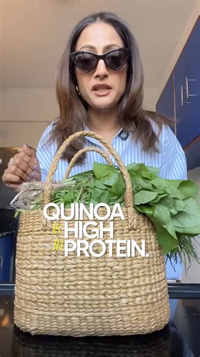 Mohita Mascarenhas | Nutritionist & Weight Loss Coach on Instagram: "👇I’m sorry QUINOA can’t be your go-to protein source! Do you consider WHEAT a source of protein? I hope not! Both quinoa & wheat contain ~13g protein per 100 grams (raw weight) Quinoa has more calories and less fiber than wheat. Replacing wheat with quinoa won’t help unless you are Allergic OR Intolerant to GLUTEN. Bottom line: If you want to continue eating chapati on your weight loss journey. You absolutely can. 👍 Practice