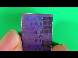 CPU chip, magnified 300,000 times, the CPU almost burned out